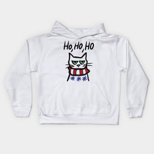 Angry Cat in Christmas Kids Hoodie